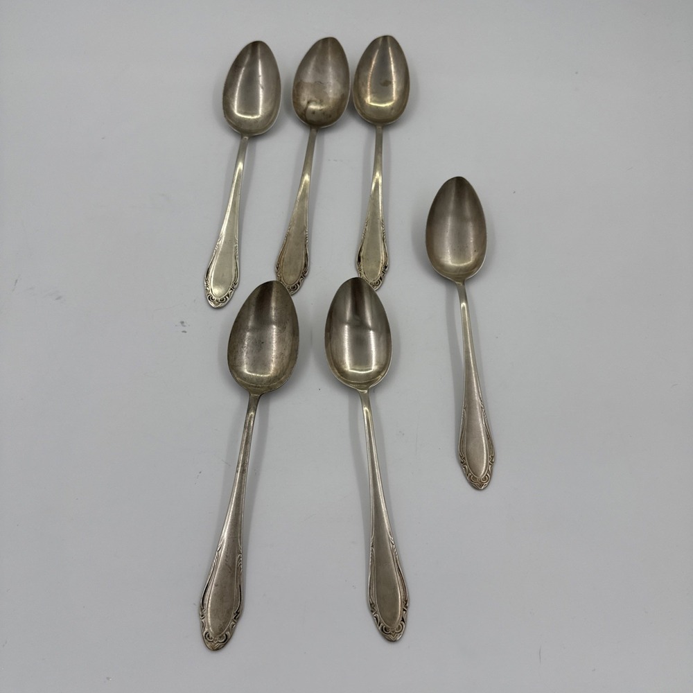 Silvia Made In Germany Vintage Silver Plated Spoons Rococo Style